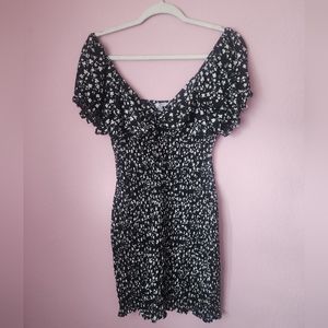 Ditsy Floral Dress with puff sleeve